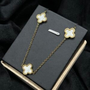 Double Sided Clover  Necklace