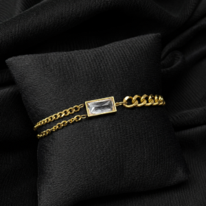 White Zircon Stone Bracelet