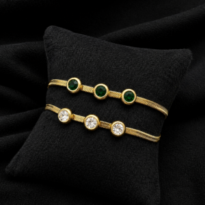 Triple Stone Chain Bracelet