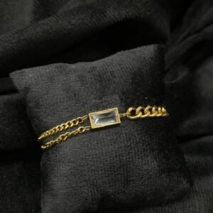 White Zircon Stone Bracelet