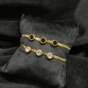 Triple Stone Chain Bracelet