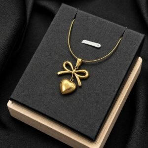 Bow & Heart Pendant
