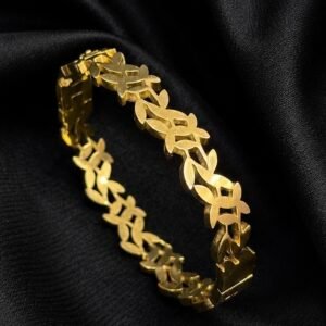 Interlinked Floral Gold Bracelet