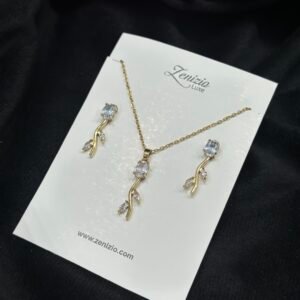 Tulip Necklace with Earrings