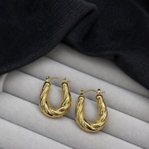 Serpent Twist Hoop Earrings