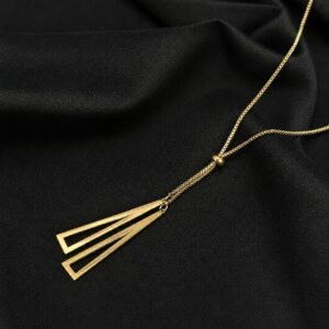 Double Triangle  Necklace
